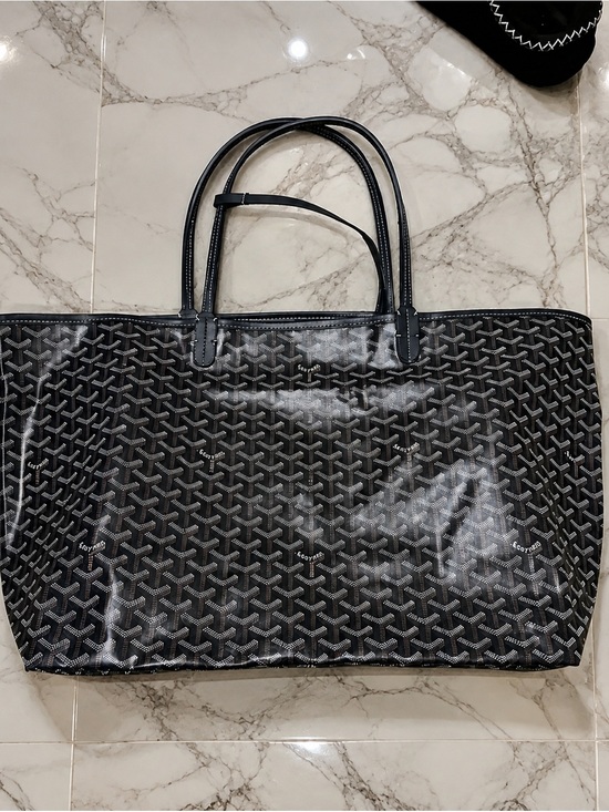 Goyard Handbags - Goyard Saint Louis GM Tote Bag Handbag black PVC
Leather Ladies GOYARD